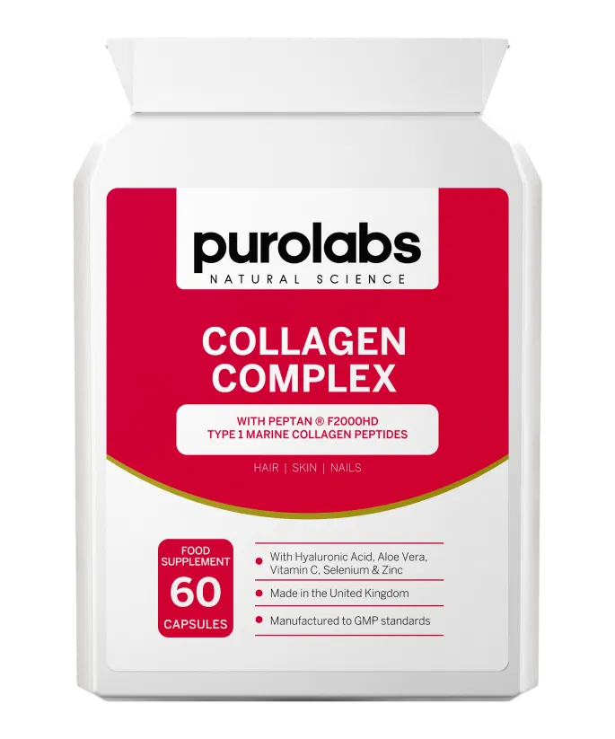Purolabs Collagen Complex - 1100mg Marine Collagen Supplement with Hyaluronic Acid